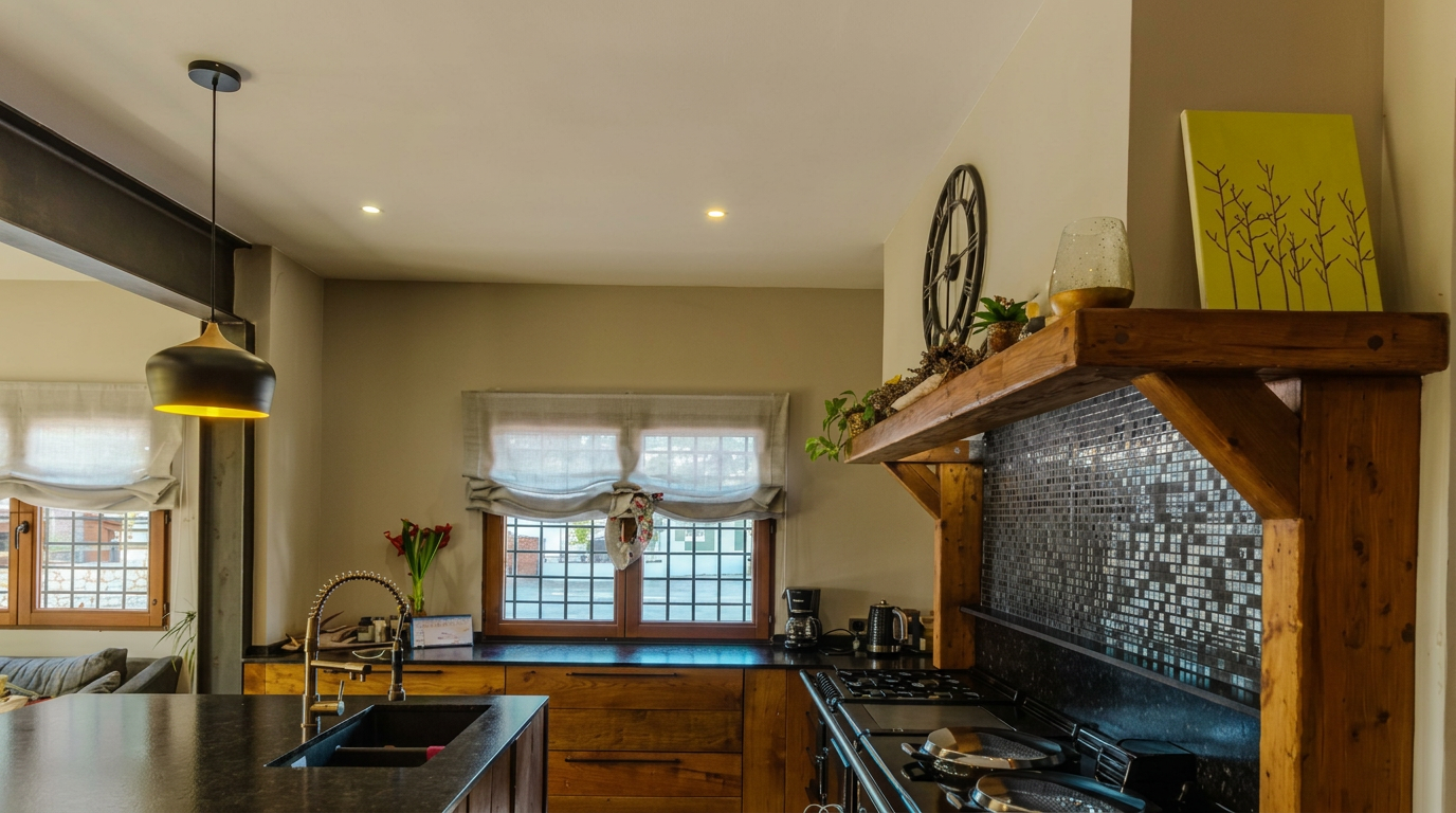 AGA range & mosaic kitchen